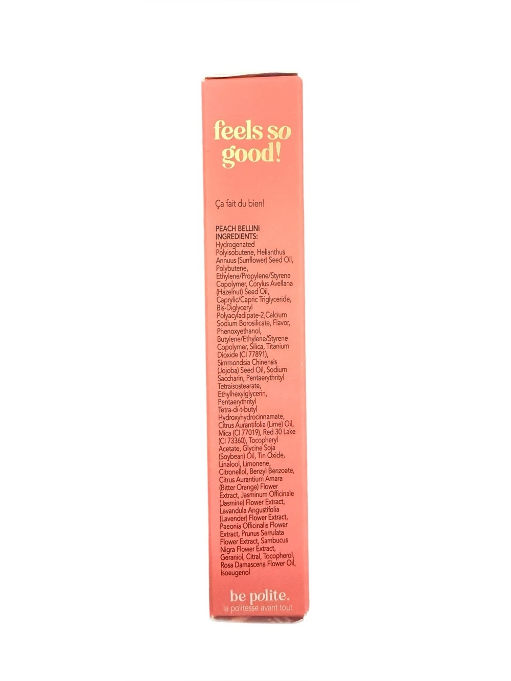 New Polite Society Polite Pout Glossy Lip Balm Peach Bellini Vegan Cruelty Free - Picture 3 of 7